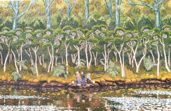 Boys Fishing the Inlis River 2000